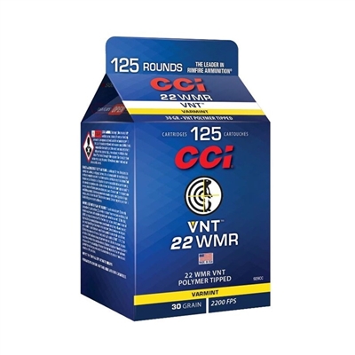 22 Magnum CCI 30gr PolyTip Varmint - 125 rounds