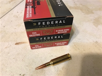 224 Valkyrie Federal 90gr MatchKing - 40 Rounds
