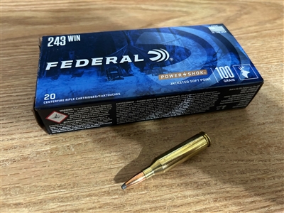 243 Win 100gr JSP Federal PowerShok - 20 rounds