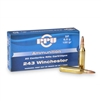 243 Winchester 100gr SP PPU - 20 rounds