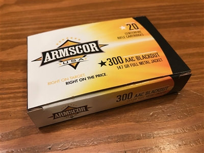 300 Blackout 147gr FMJ Armscor - 100 rounds