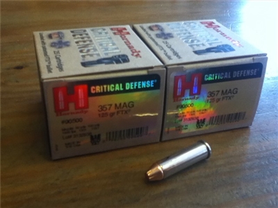 357 Magnum Hornady 125gr FTX CriticalDefense - 50 rounds