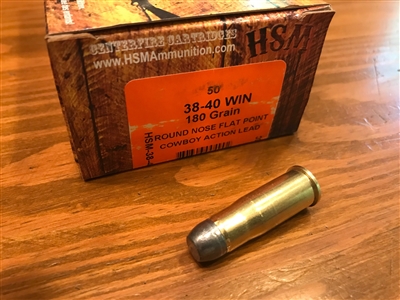 38-40 Winchester (38 WCF) HSM 180gr RNFP Cowboy - 50 rounds