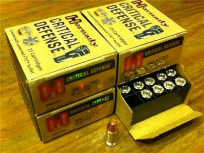 380 ACP ammunition 90gr Critical Defense FTX - 50 rounds