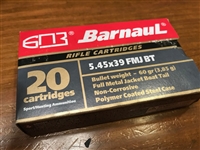 5.45x39 FMJ Barnaul 60gr ammunition 100 rounds