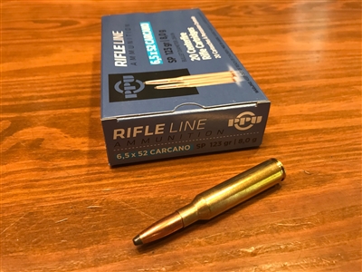 6.5x52 mm Carcano 123gr SP 20