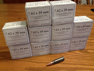 7.62X39mm FMJ Russian - 100 rounds