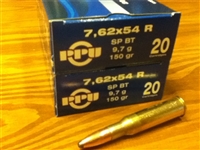 7.62x54r PPU SP 150gr SPBT #20 rounds