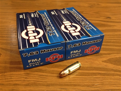 7.63x25 Mauser FMJ 85gr (30 Mauser) #100