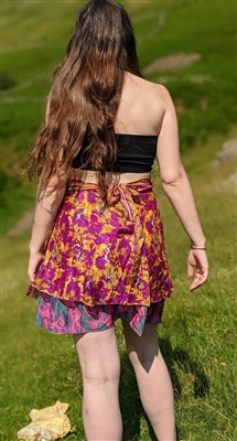 Upcycled Short Wrap Skirts - FREE DELIVERY