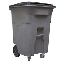 96 Galllons Grey Wheeled Trash Can with Casters ACC96-01GST