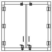 Security Door - Double Door - 48"x48"