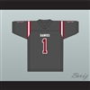 Chigoziem Okonkwo 1 Hillgrove High School Hawks Dark Gray Football Jersey 1