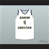 Evan Mobley 4 Rancho Christian School Eagles White Basketball Jersey 1