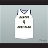 Evan Mobley 4 Rancho Christian School Eagles White Basketball Jersey 2