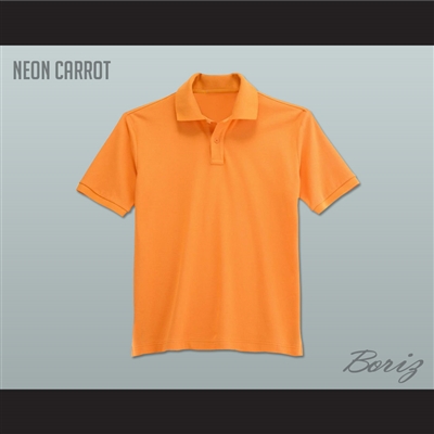 Men's Solid Color Neon Carrot Polo Shirt