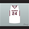 Ron Harper Jr 24 Don Bosco Preparatory High School Ironmen White Basketball Jersey 2