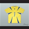 2006-2008 Style Andriy Shevchenko 7 Ukraine National Team Home Yellow Soccer Jersey