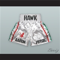 Aaron 'The Hawk' Pryor White Boxing Shorts