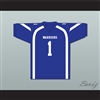 Paulie Anderson 1 Liberty Christian School Warriors Blue Football Jersey