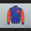 Austin John Hughes High School Royal Blue Wool and Orange Lab Leather Varsity Letterman Jacket