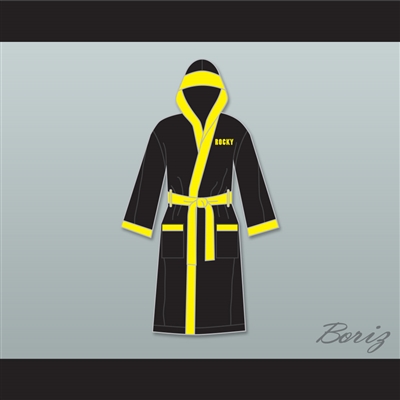 Rocky Balboa Italian Stallion Satin Full Boxing Robe with Hood