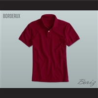 Men's Solid Color Bordeaux Polo Shirt