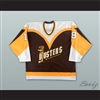 Brian Lee 18 Binghamton Broome Dusters Brown Hockey Jersey