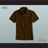 Men's Solid Color Bronze Polo Shirt