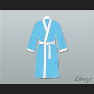 Clubber Lang South Side Slugger Light Blue Satin Full Boxing Robe