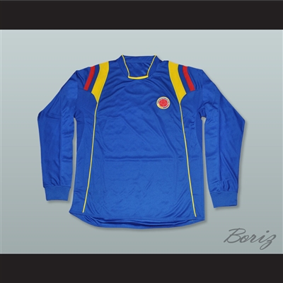 Pablo Escobar 2 Colombia Blue Long Sleeve Football Soccer Shirt Jersey