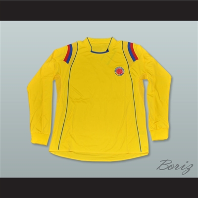 Pablo Escobar 2 Colombia Yellow Long Sleeve Football Soccer Shirt Jersey