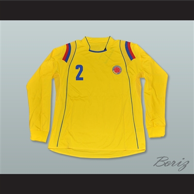 Pablo Escobar 2 Colombia Home Long Sleeve Football Soccer Shirt Jersey