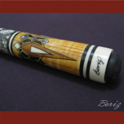 Boriz Billiards Snake Skin Grip Pool Cue Stick Original Inlay Artwork