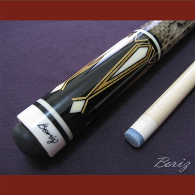 Boriz Billiards Laminated Snake Skin Grip Pool Cue Stick Original Inlay Artwork