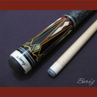 Boriz Billiards Linen Grip Pool Cue Stick Original Inlay Artwork