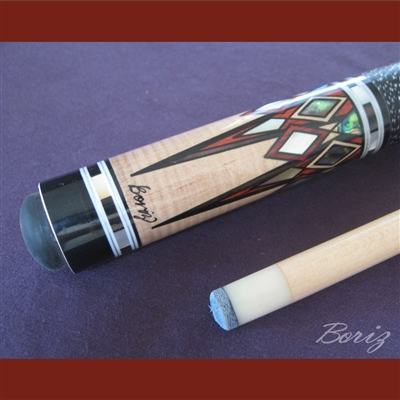 Boriz Billiards Linen Grip Pool Cue Stick Original Inlay Artwork