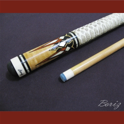 Boriz Billiards Snake Skin Grip Pool Cue Stick Original Inlay Artwork