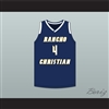 Evan Mobley 4 Rancho Christian School Eagles Navy Blue Basketball Jersey 1