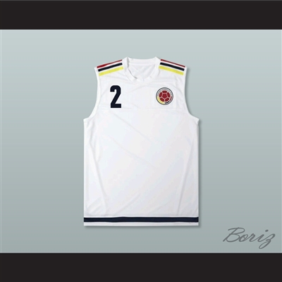 Pablo Escobar 2 Colombia White Football Soccer Shirt Jersey