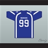 Nate George 99 Liberty Christian School Warriors Blue Football Jersey