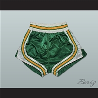 Green-Yellow-White Retro Style Basketball Shorts