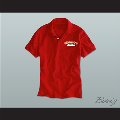 Ricky Bobby Hugalo's Pizza Logo 1 Red Polo Shirt