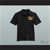 Ricky Bobby Hugalo's Pizza Logo 4 Black Polo Shirt