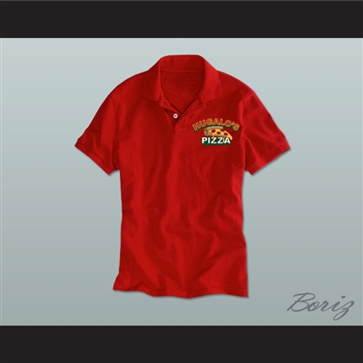 Ricky Bobby Hugalo's Pizza Logo 4 Red Polo Shirt