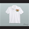 Ricky Bobby Hugalo's Pizza Logo 4 White Polo Shirt