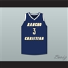 Isaiah Mobley 3 Rancho Christian School Eagles Navy Blue Basketball Jersey 1