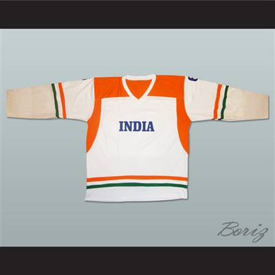 India National Team White Hockey Jersey