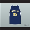 Jabari Walker 34 Campbell Hall School Vikings Navy Blue Basketball Jersey 1