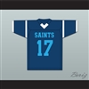 Jelani Woods 17 Cedar Grove High School Saints Navy Blue Football Jersey 2